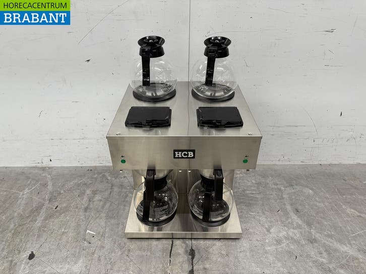 RVS HCB Dubbele Koffiezetapparaat Koffiemachine 2 x 1,8, Zakelijke goederen, Horeca | Keukenapparatuur, Nieuw zonder verpakking