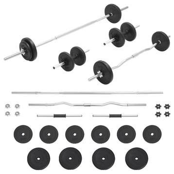 vidaXL Halterset 30 kg, Sport en Fitness, Verzenden, Nieuw