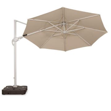 Lanterfant Hangparasol Duuk met LED Ø330 cm - Ecru, Tuin en Terras, Parasols, Ophalen of Verzenden, Nieuw