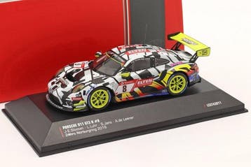 IXO 1:43 - Model raceauto - Porsche 911 GT3 R #8 24hrs, Hobby en Vrije tijd, Nieuw