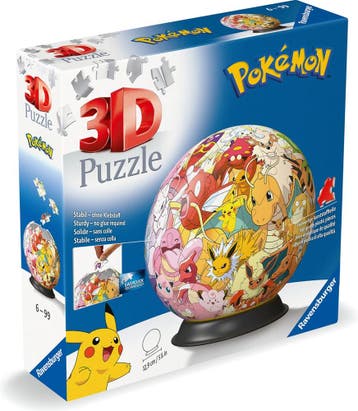 Pokemon Verzamel ze Allemaal! 3D Puzzelbal (73 stukjes) |, Verzenden, Nieuw