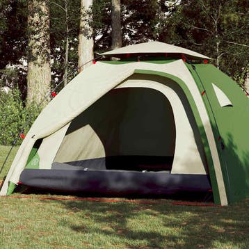 vidaXL Koepeltent 4-persoons snelontgrendeling groen, Caravans en Kamperen, Tenten, Verzenden, Nieuw, Tot en met 2