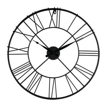 Klok Boston zwart - ø57 cm, Verzenden, Nieuw