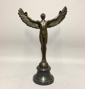 sculptuur, Icarus - 40 cm - Brons