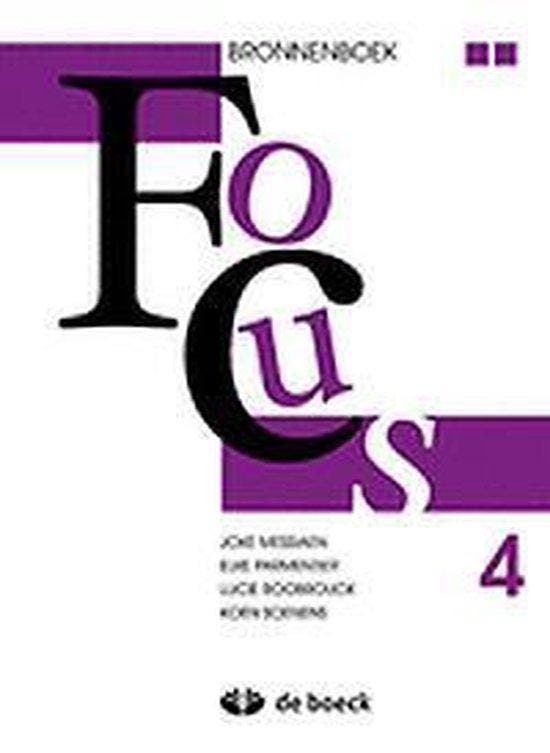 Focus 4 aso - bronnenboek (n.e.) 9789045555447 Joke Messiaen, Boeken, Schoolboeken, Gelezen, Verzenden