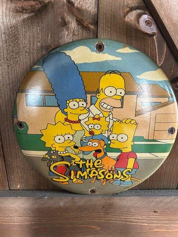 The Simpsons emaille reclamebord – familie Simpson, Nieuw