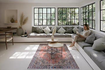 Prachtige vintage - Vloerkleed - 185 cm - 105 cm - met, Nieuw
