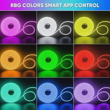 RGB Neon LED Strip 1-5M Waterdicht IP65 met Tuya App & Afsta, Verzenden, Nieuw