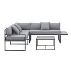 Loungeset / Tuinset St. Tropez - 4 personen - Staal / Hout -, Verzenden, Nieuw