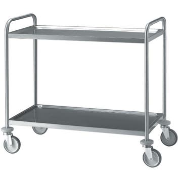 Serveerwagen | RVS | 2 Niveaus | 800x500x960(h)mm Diamond, Zakelijke goederen, Verzenden, Nieuw in verpakking