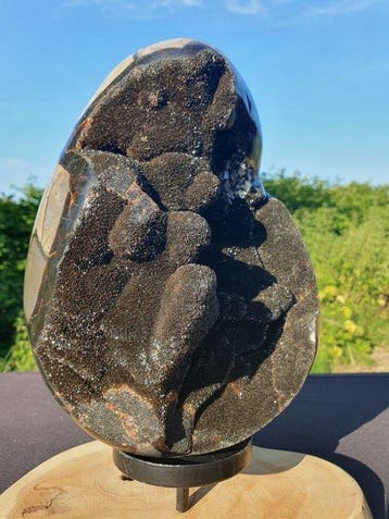 Zeldzame grote septarische Dragon Egg geode, met