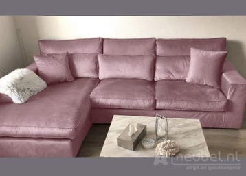 Oudenbosch Longchair - loungebanken - Roze, Nieuw, 150 cm of meer, Stof, 250 tot 300 cm