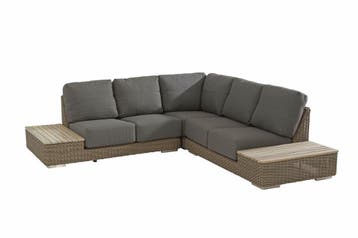 4 Seasons Outdoor Kingston hoekbank pure met teak eilanden, Tuin en Terras, Ophalen of Verzenden, Nieuw