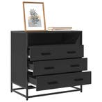 vidaXL Ladekast 70x41x70 cm bewerkt hout zwart, Kinderen en Baby's, Kinderkamer | Commodes en Kasten, Verzenden, Nieuw