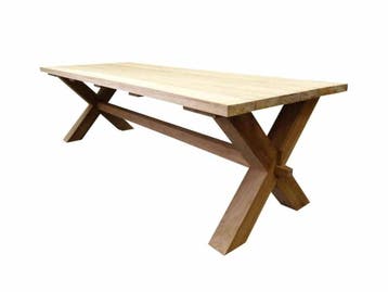 Zambia dining tuintafel 300x100xH77 cm teak, Tuin en Terras, Tuintafels, Ophalen of Verzenden, Nieuw, Teakhout