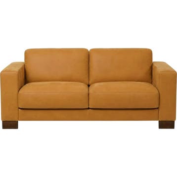 Leren bank Clear - 2,5 zits - Kenia Cognac (cognac) - Poten, Bohemian, Eigentijds, Modern, Retro, Vintage, Nieuw, Ophalen of Verzenden