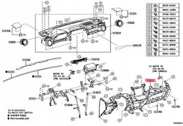 Standaard bevestigingsframe dashboard Toyota RAV4 IV 55312-4, Auto-onderdelen, Verzenden, Gebruikt