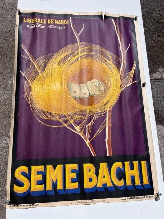 altro - Edizioni Supercartello - SEME BACHI - Jaren 1920, Antiek en Kunst, Kunst | Tekeningen en Foto's