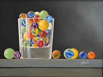 Ben Oude Breuil (1949) - Stilleven met whiskyglas en
