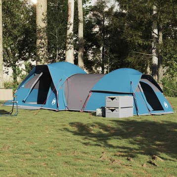vidaXL Tent 5-persoons waterdicht blauw, Verzenden, Nieuw, Tot en met 2