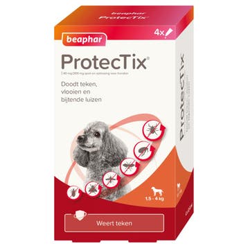 Beaphar ProtecTix® hond tot 4kg 4 pipetten, Verzenden