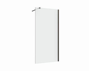 Inloopdouche 40x200 8mm Nano glas mat zwart serie Silvio, Verzenden, Nieuw