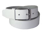100% Leren kwaliteits riem extra lang Wit 4 cm breed, Verzenden, Nieuw