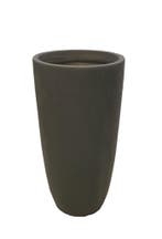 Plantenbak Fiberclay 41x41x76 cm Antraciet, Tuin en Terras, Bloembakken en Plantenbakken, Verzenden, Nieuw, Rond