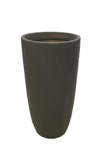 Plantenbak Fiberclay 41x41x76 cm Antraciet, Tuin en Terras, Bloembakken en Plantenbakken, Verzenden, Nieuw, Rond
