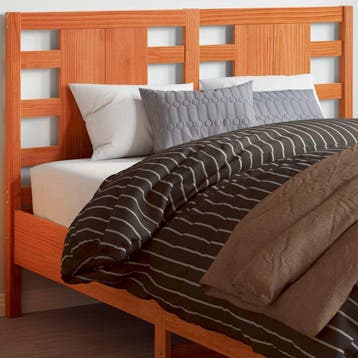 vidaXL Hoofdbord 135 cm massief grenenhout wasbruin, Verzenden, Nieuw, Bruin, Hout