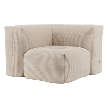 Soft Sofa Indoor Corner - Corduroy Beige, Verzenden, Nieuw, Beige, Zitzak