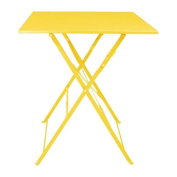 Inklapbare Tafel | PERTH | Staal | Geel | In-/Outdoor |, Verzenden, Nieuw in verpakking