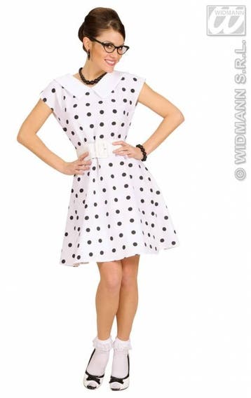 Jurk 50s wit met petticoat, Ophalen of Verzenden, Nieuw