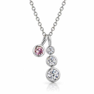 Hanger - 14 karaat Witgoud - 2.46ct. tw. Roze Diamant (Fancy, Sieraden, Tassen en Uiterlijk