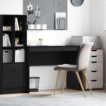 vidaXL Bureau Zwart Eiken 100 x 40 x 76 cm, Huis en Inrichting, Verzenden, Nieuw