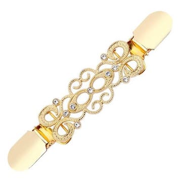 Fako Bijoux - Vestsluiting - Vestclip - Krullen - Strass  -, Verzenden, Nieuw