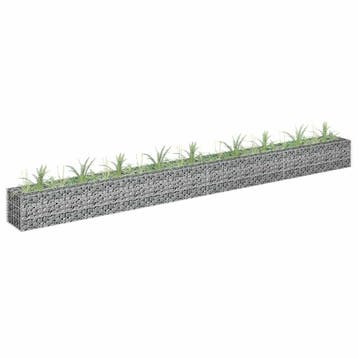 vidaXL Gabion plantenbak verhoogd 360x30x30 cm, 100 cm of meer, Verzenden, Nieuw, Metaal