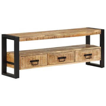 vidaXL Tv-meubel 120x30x45 cm massief mangohout, Minder dan 50 cm, Verzenden, Nieuw, Minder dan 100 cm