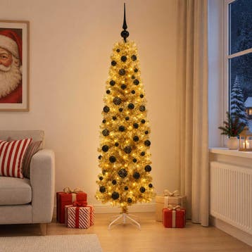 vidaXL Kunst Slimme Kerstboom met Ballen 180 cm 300 LEDs, Verzenden, Nieuw