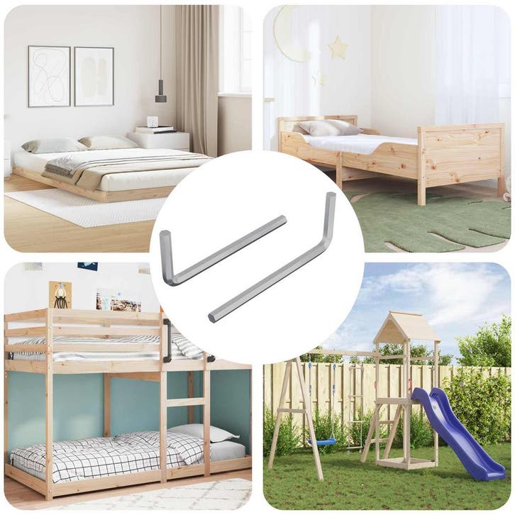 vidaXL Zeskantsleutel 2 pcs Zilver 22 x 66 mm Staal, Doe-het-zelf en Verbouw, Gereedschap | Handgereedschap, Nieuw, Verzenden