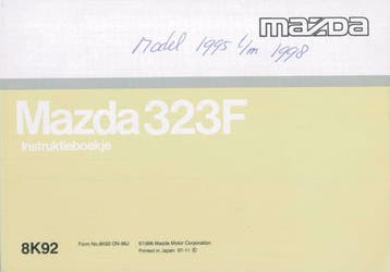 1997 Mazda 323F Instructieboekje Handboek Nederlands, Verzenden