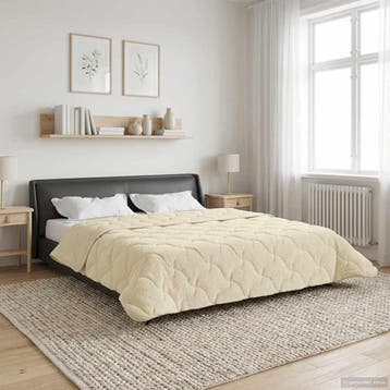 vidaXL Zomer Dekbed 240 x 260 cm Zomer Crèmekleurig Ademend, Verzenden, Nieuw