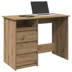 vidaXL Bureau 102x50x75 cm bewerkt hout artisanaal, Verzenden, Nieuw
