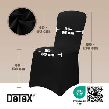 Stoelhoes Set van 6 Antraciet ÖKO-TEX® (Tuinmeubelhoezen), Verzenden, Nieuw