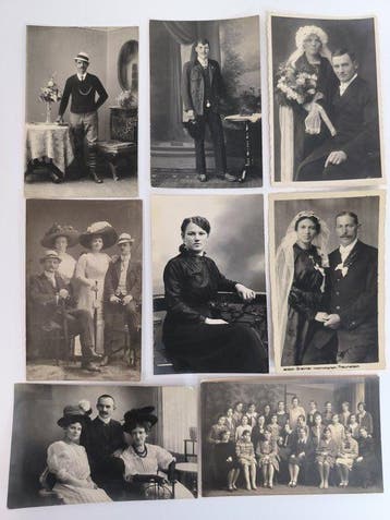 Duitsland - Belle Époque Victoriaanse XIX XX Foto Portret, Gelopen