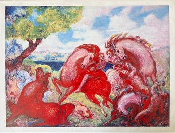 Modern Tegel - Aligi Sassu - Italcambio Italia - Fayence, Antiek en Kunst