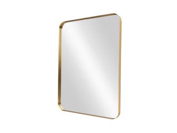 Wandspiegel AMSTERDAM 100 cm aluminium goud - 48234, Ophalen of Verzenden, Nieuw