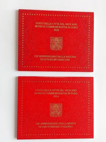Vaticaan. 2 Euro 2024 Tommaso DAquino + Guglielmo, Postzegels en Munten