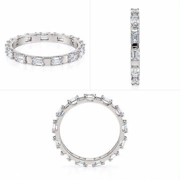 Zonder minimumprijs - Ring - 14 karaat Witgoud - 1.10ct. tw., Nieuw