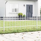 vidaXL Tuinhek Woerden 2 pcs Wit, Verzenden, Nieuw, IJzer